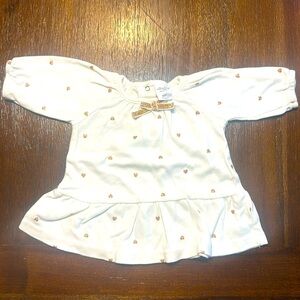 Brand Starting Out 3M White Shirt Gold Hearts